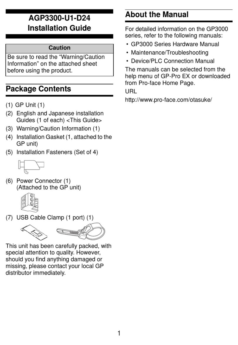 Pro-face AGP3300-U1-D24 installation guide