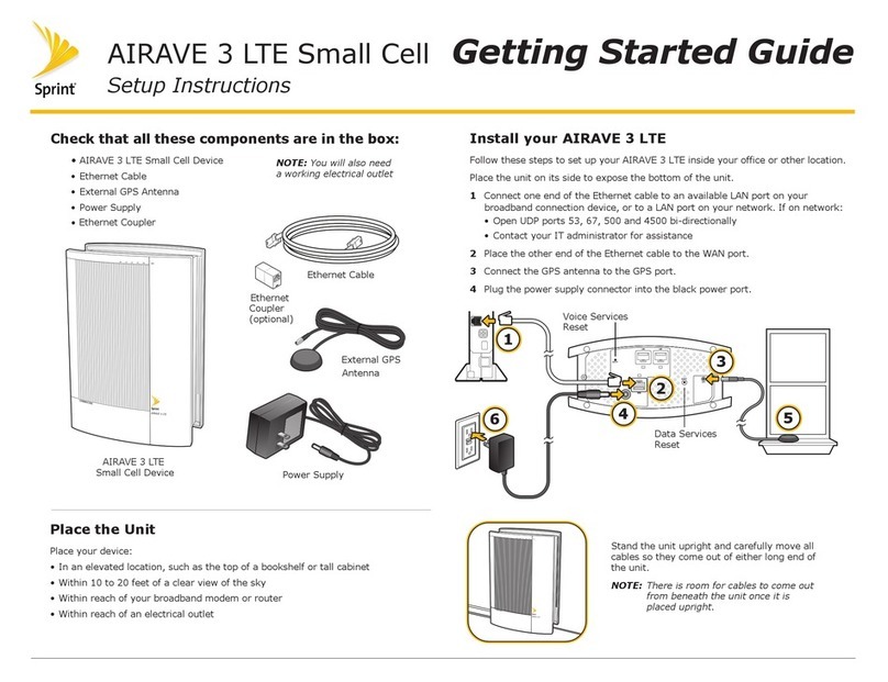 CommScope Sprint AIRAVE 3 LTE Getting started guide