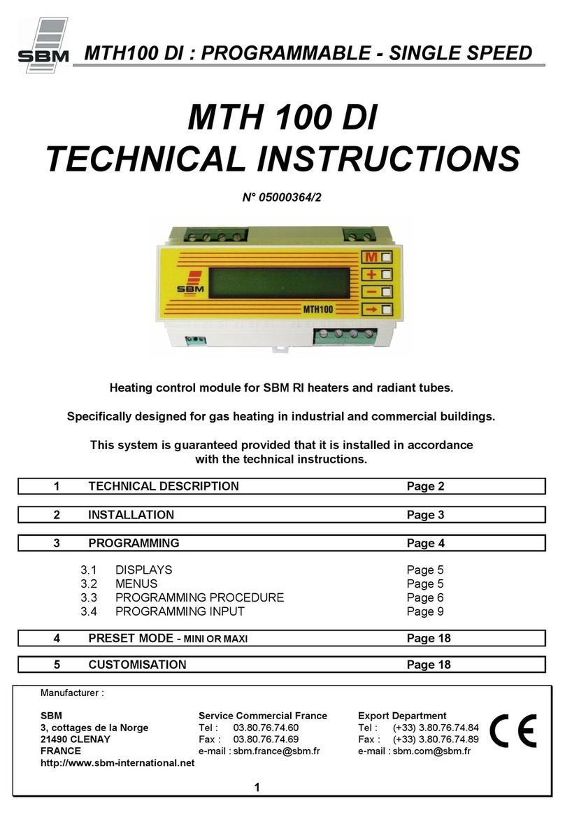 SBM MTH 100 DI Technical instructions