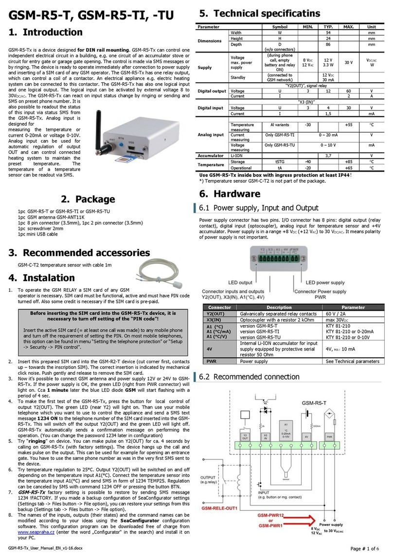 SEA GSM-R5-T user manual