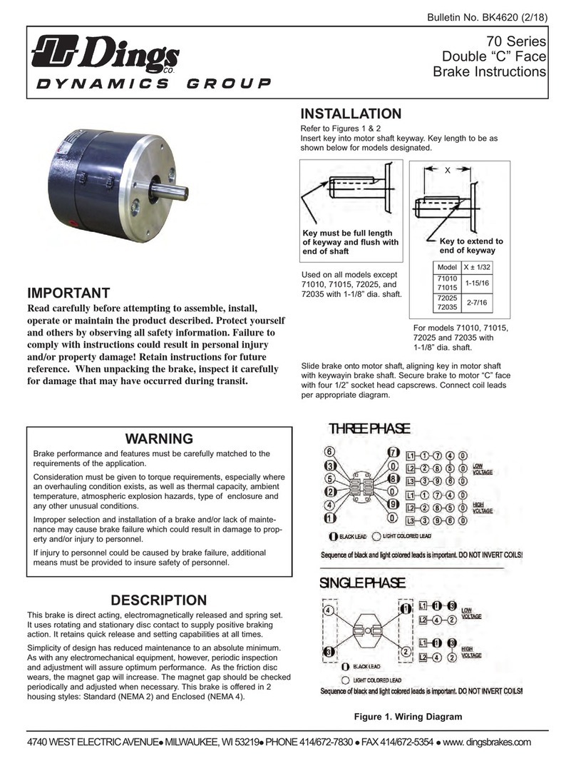 Dings 70 Series instructions