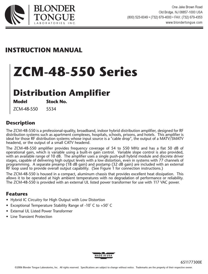 Blonder tongue ZCM-48-550 Series User manual