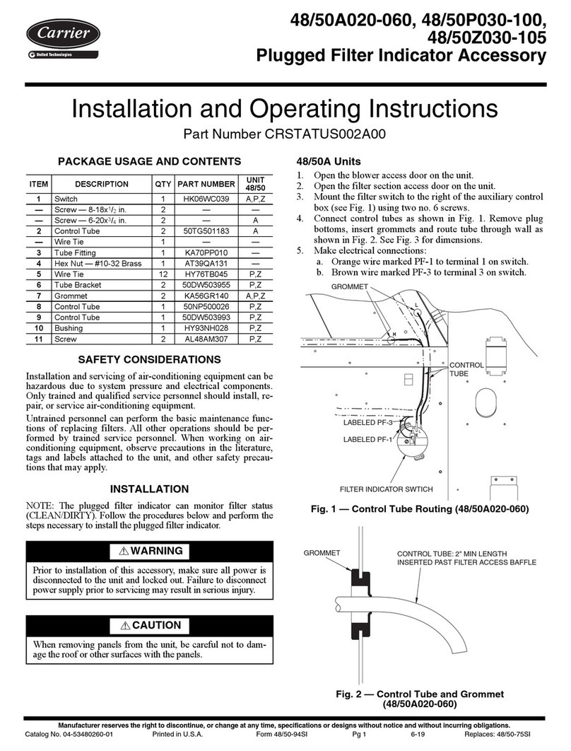 Carrier WeatherMaker 48A060 User manual