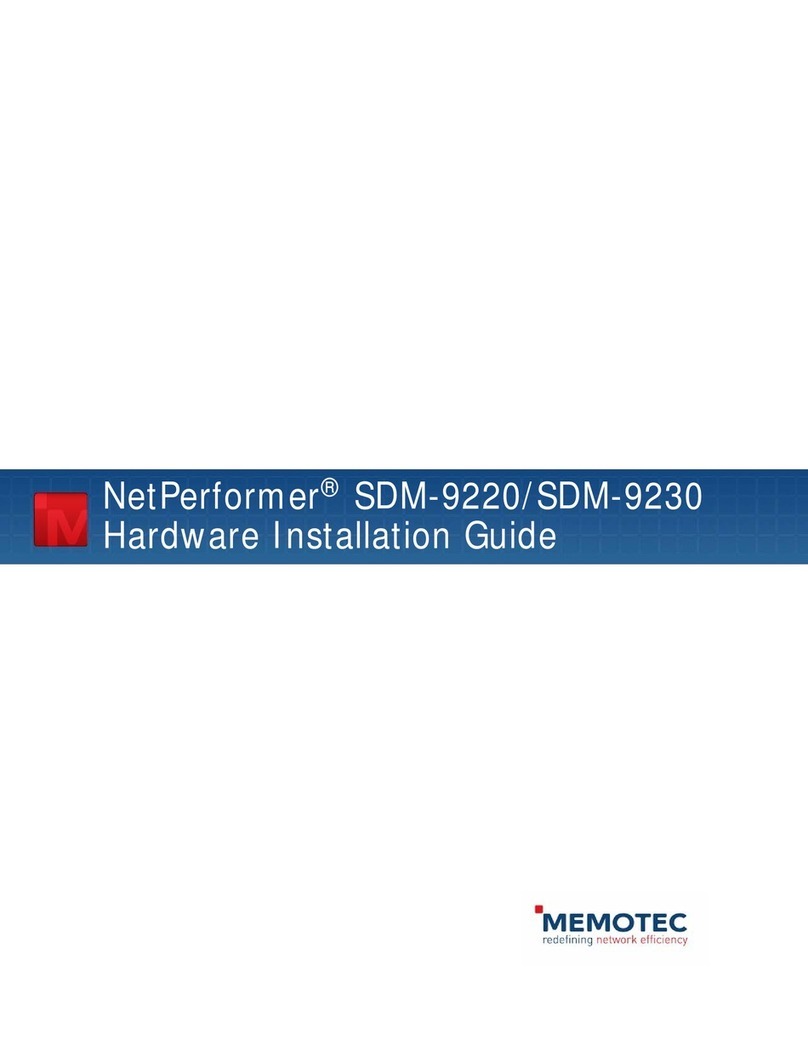 Memotec NetPerformer SDM-9220 Series Hardware installation guide