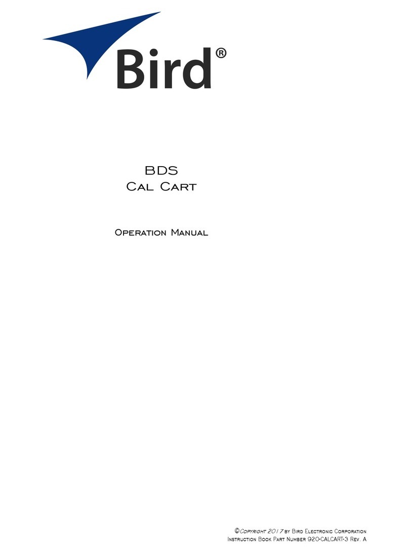 BIRD BDS Cal Cart Operation manual