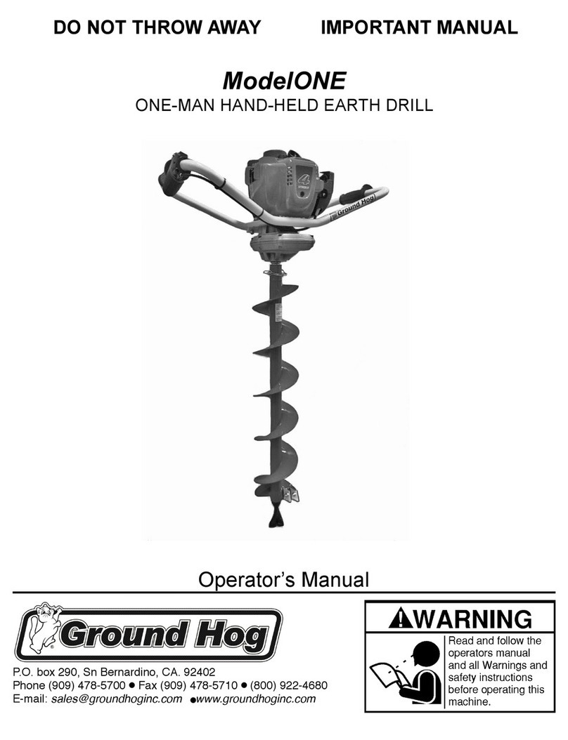 Ground Hog ModelONE Operator's manual