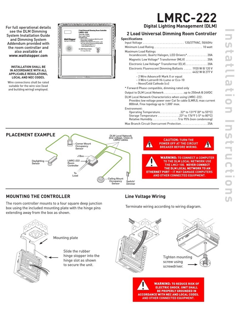 wattstopper LMRC-222 installation instructions
