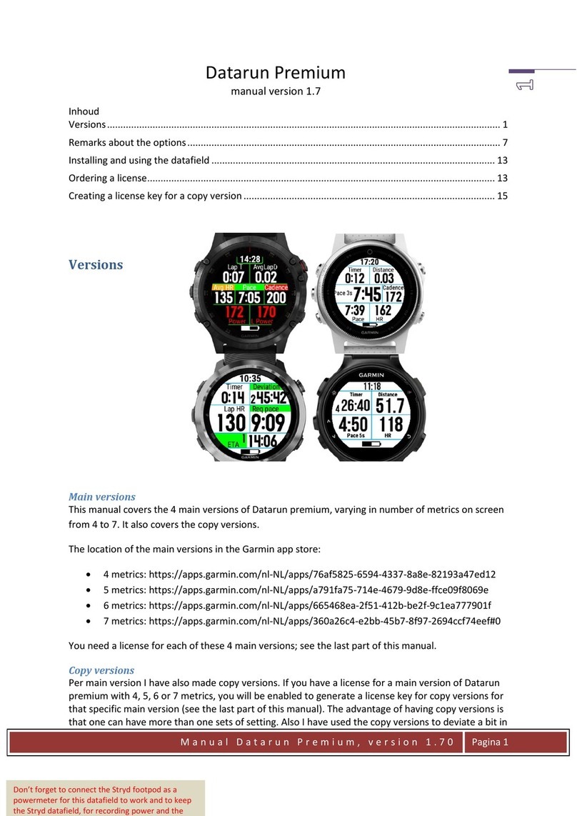 Garmin Datarun Premium FR645 manual Garmin Datarun Premium FR645 manual