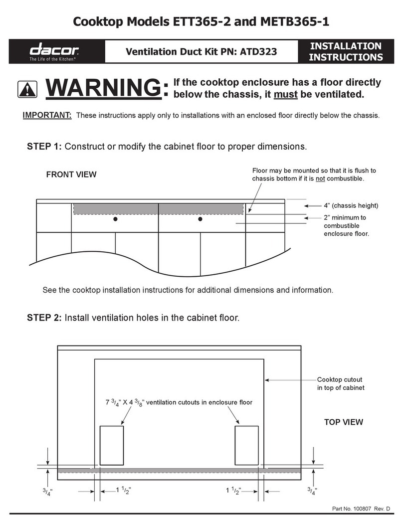Dacor ATD323 User manual