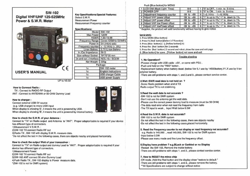 Surecom SW-102 user manual