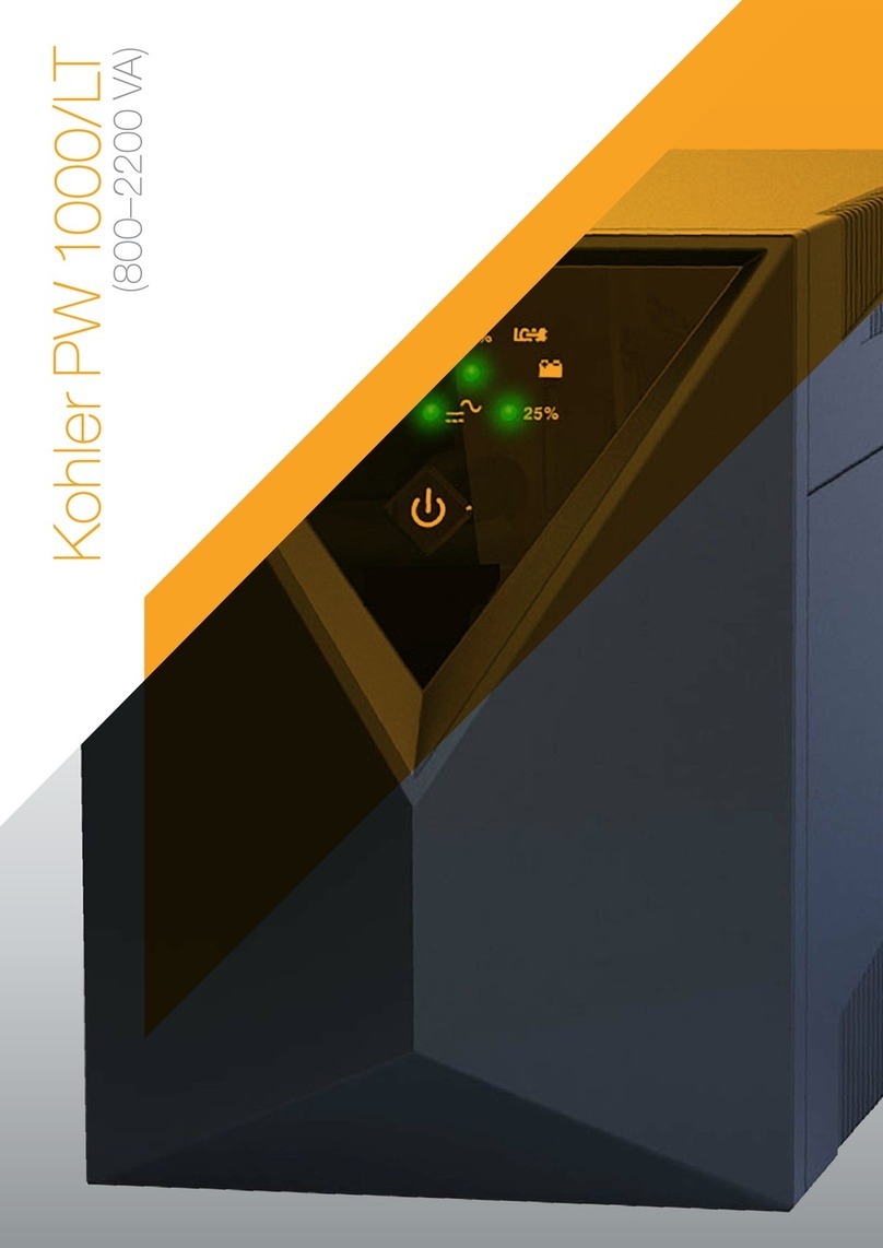 Kohler PW 1000/LT Series User manual