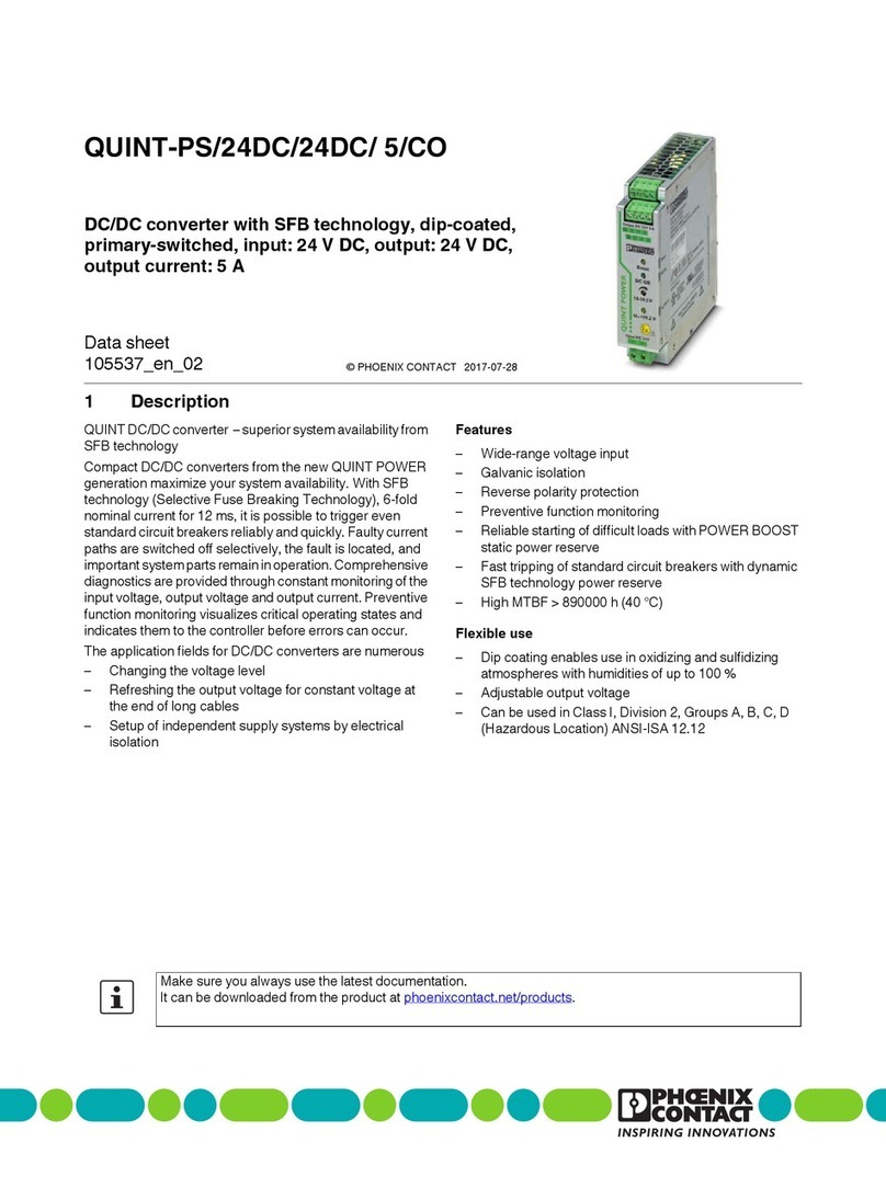 Phoenix Contact QUINT-PS/24DC/24DC/5/CO User manual
