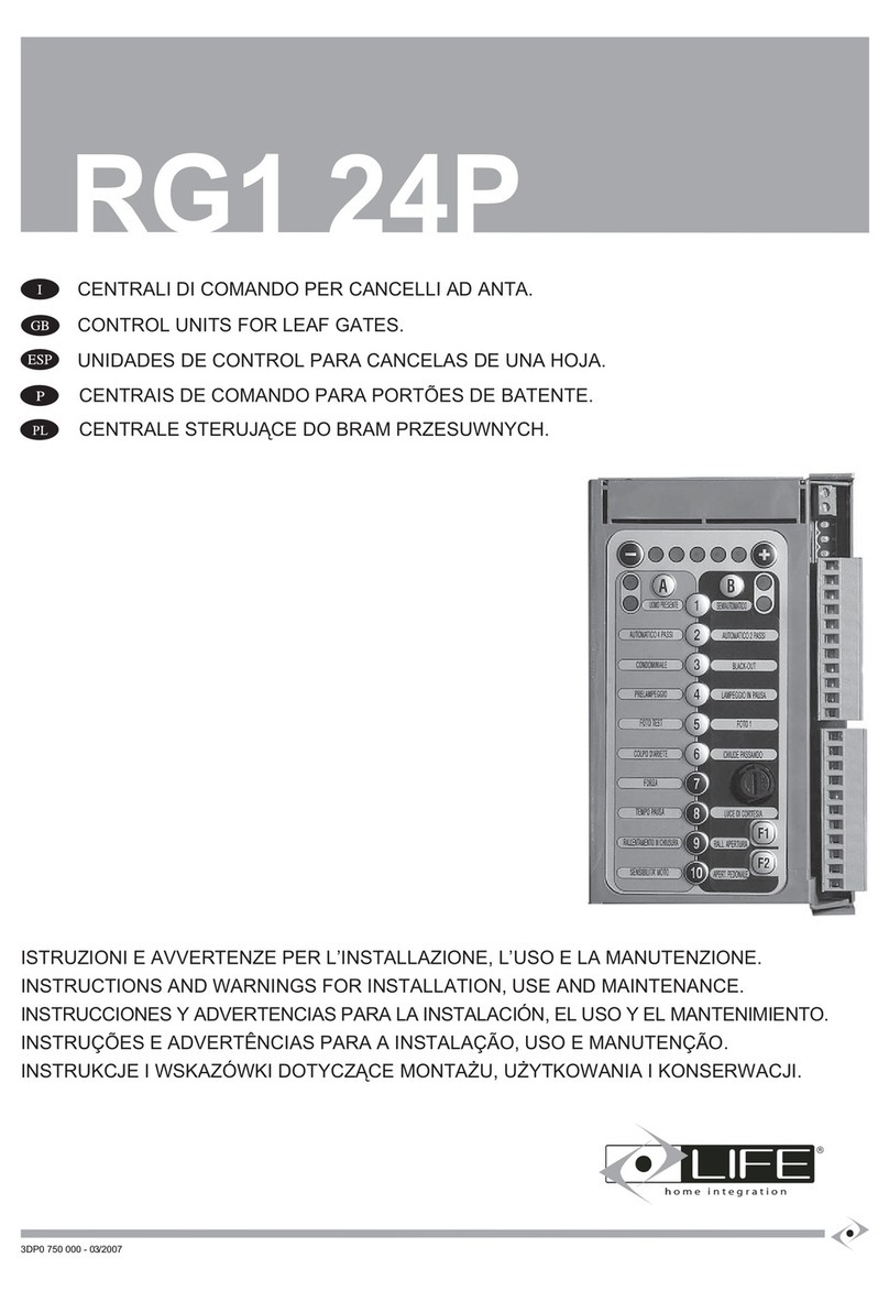 Life RG1 24P Instructions for installation, use and maintenance