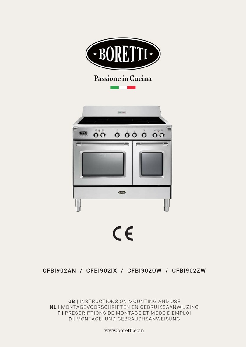 BORETTI CFBI902IX Instruction on mounting and use