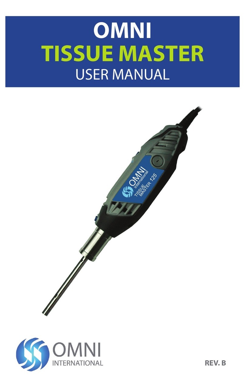 Omni TISSUE MASTER 125 User manual