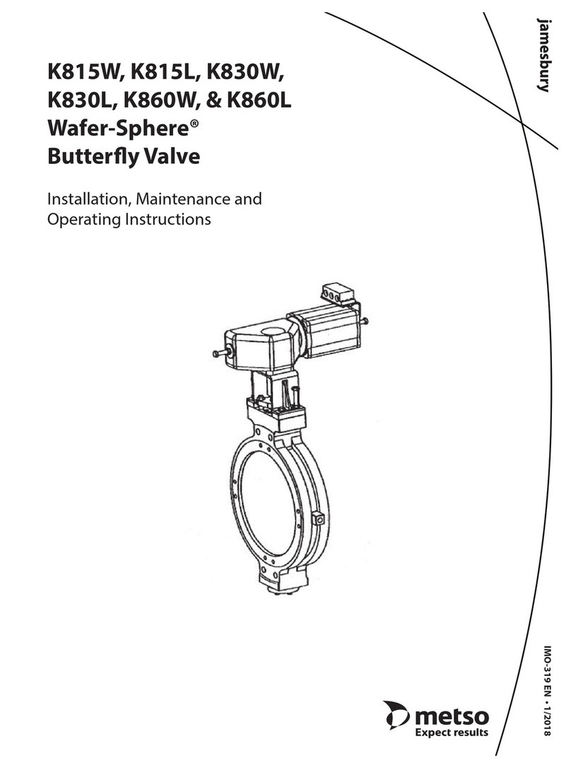 Metso Jamesbury Wafer-Sphere K815W Operating and maintenance manual