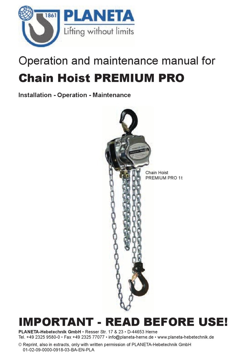 Planeta Premium Pro Series Operation and maintenance manual