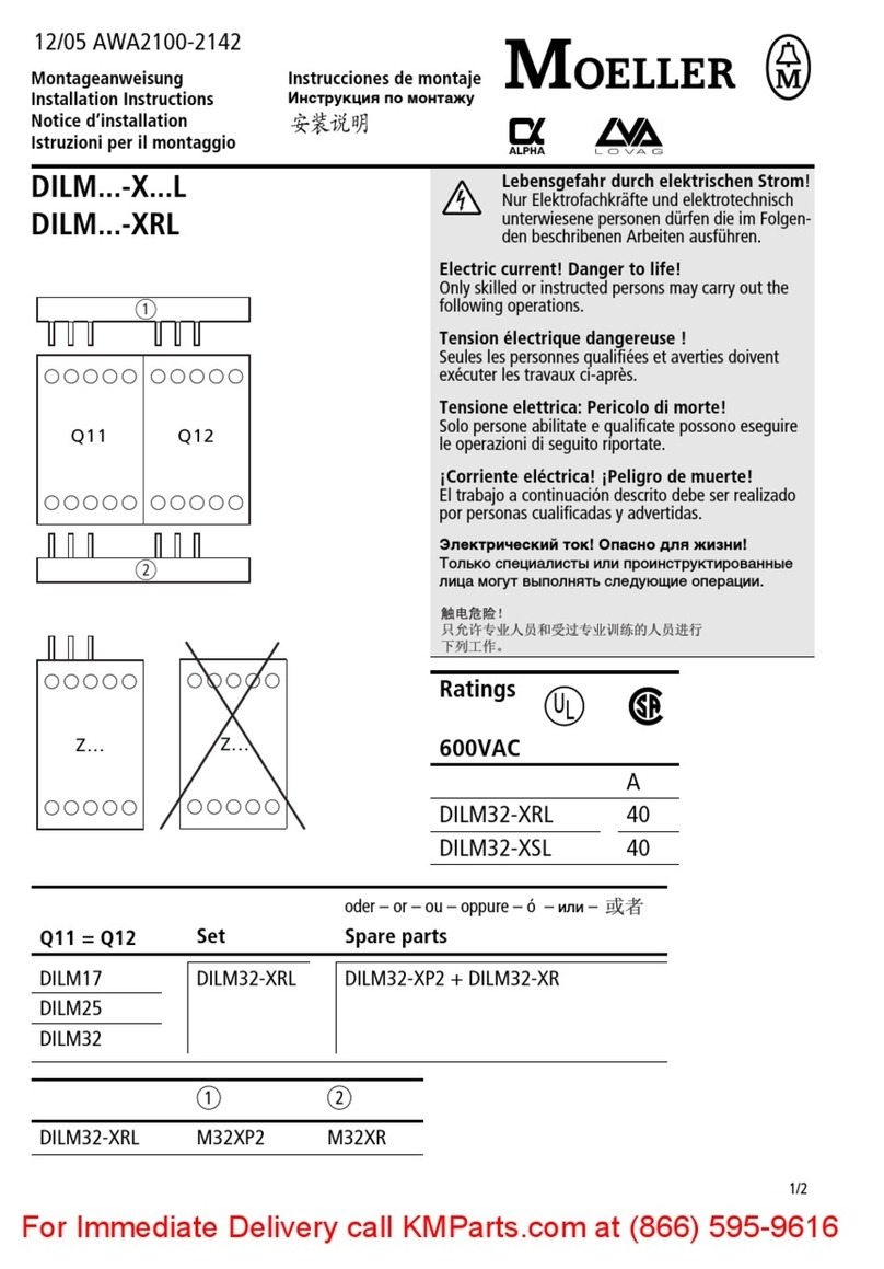 Moeller DILM-XRL Series User manual