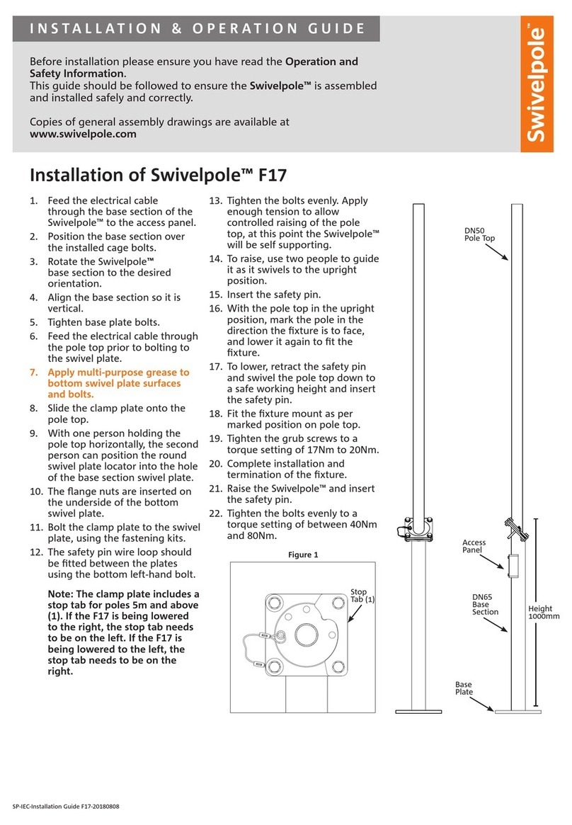 Swivelpole F17 Installation & operation guide