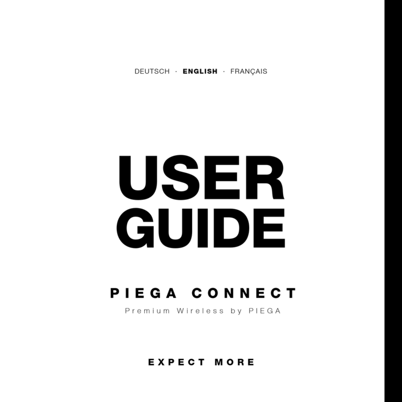 Piega Premium Wireless Series User manual Piega Premium Wireless Series User manual