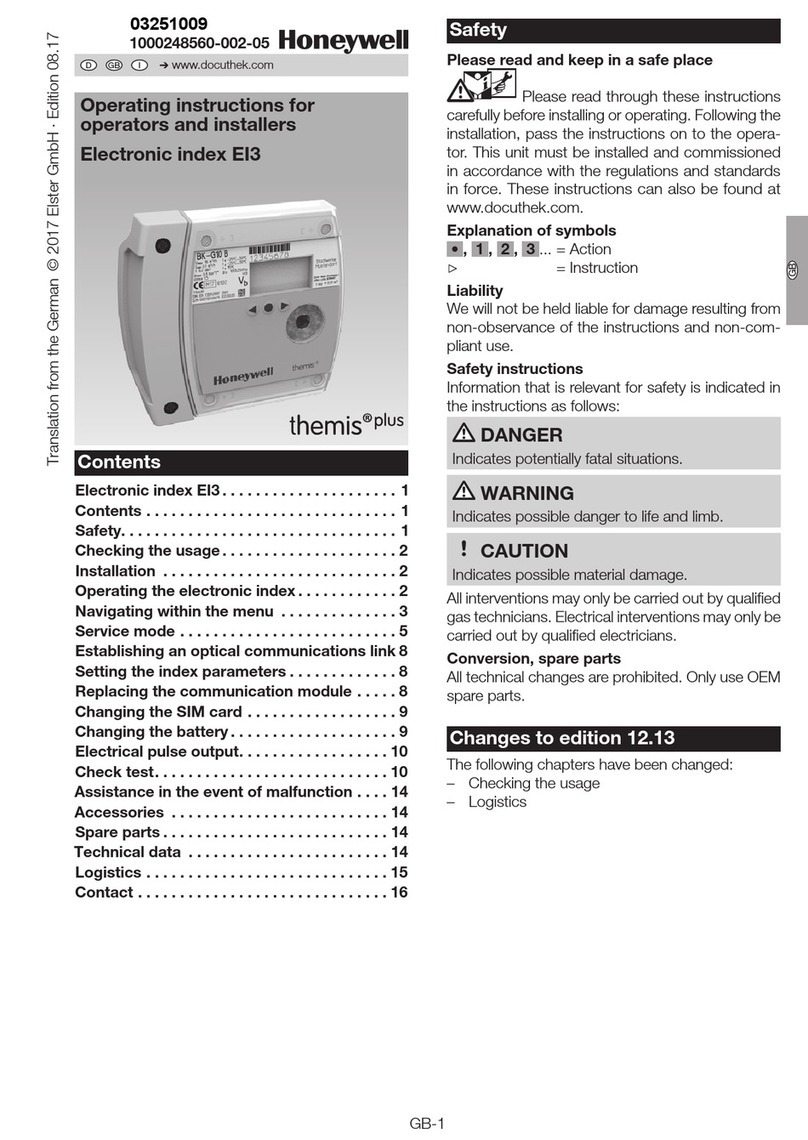 Honeywell themis plus EI3 User manual