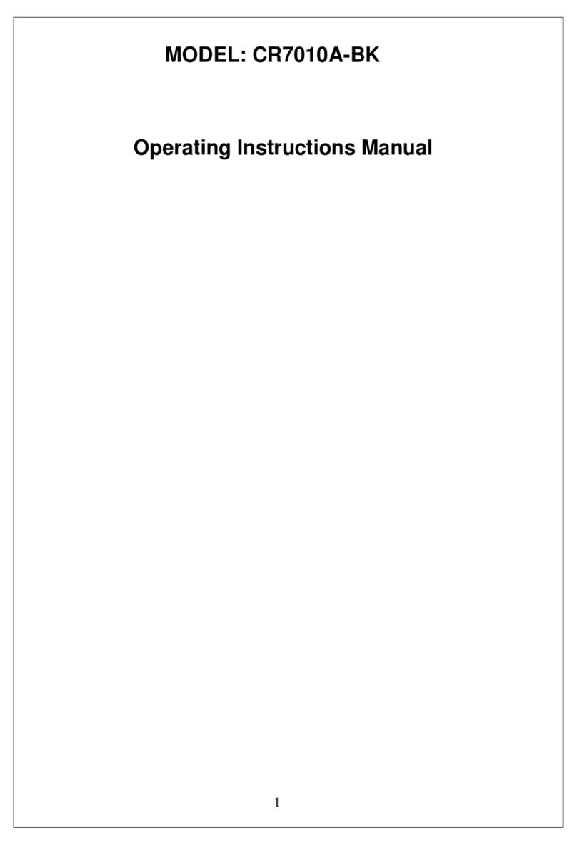 Crosley CR7010A-BK Operating instructions manual