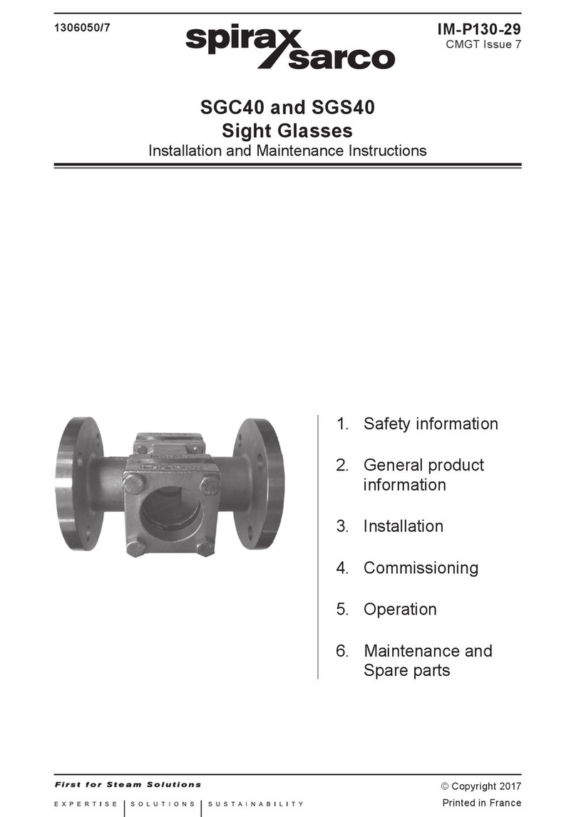 Spirax Sarco SGC40 Installation and maintenance instructions