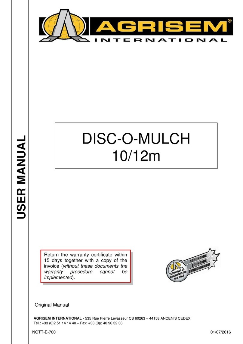 Agrisem DISC-O-MULCH 10m User manual