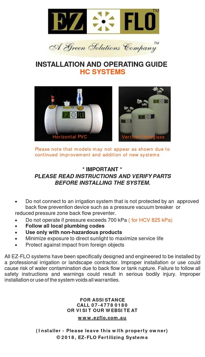 EZ FLO EZ010HC Installation and operating guide