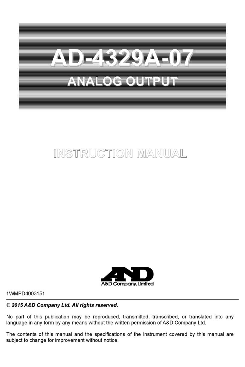 A&D AD-4329A-07 instruction manual