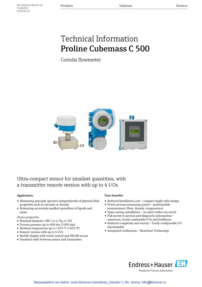 Endress+Hauser Proline Cubemass C 500 technical information