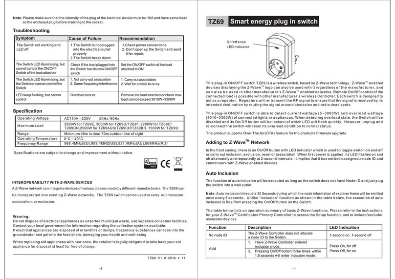 TKB Home TZ69 quick start guide