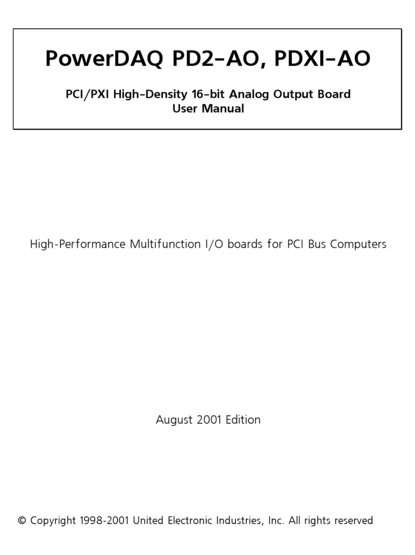 UEi PowerDAQ PDXI-AO Series user manual