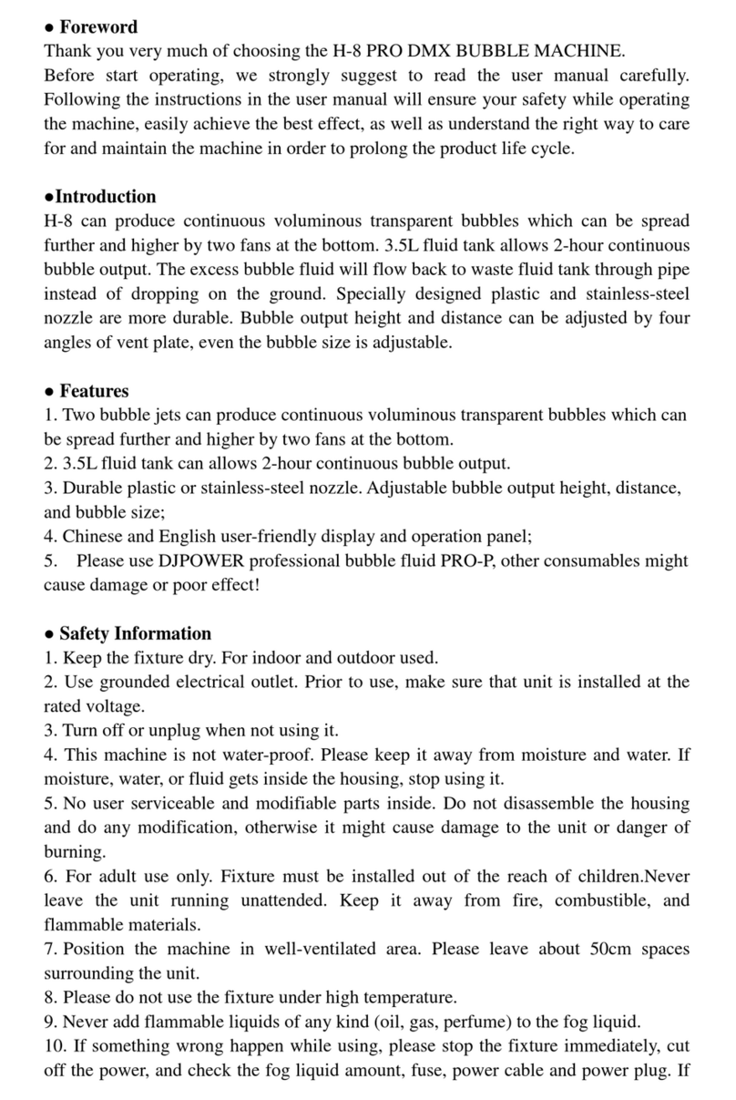 dj power H-8 PRO User manual