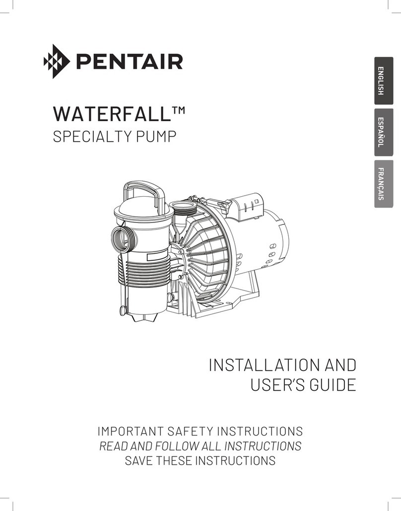 Pentair WATERFALL AFP-75 Installation and user guide
