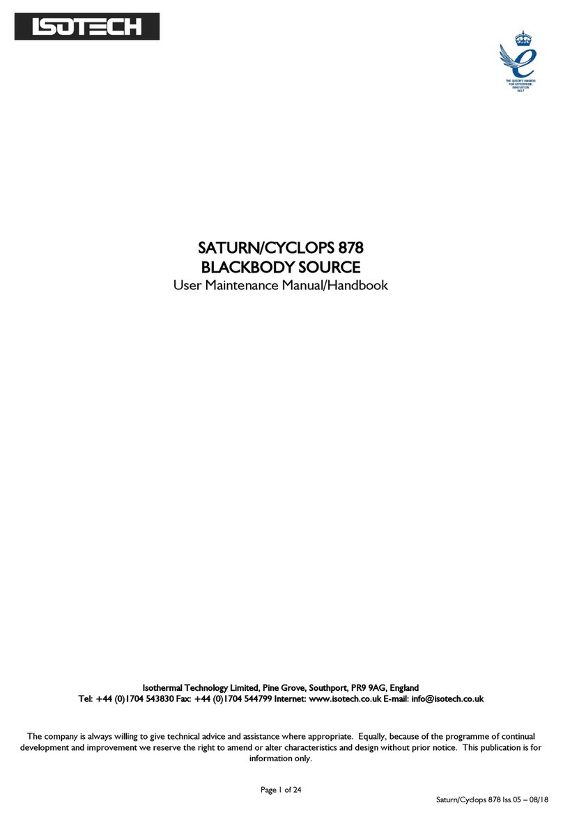 Isotech Saturn 878 Operating instructions