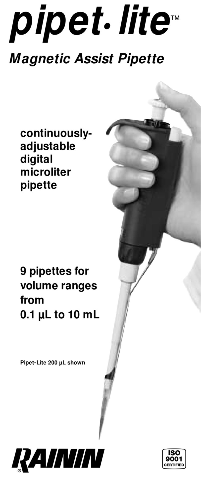 Rainin Pipet Lite Series user manual