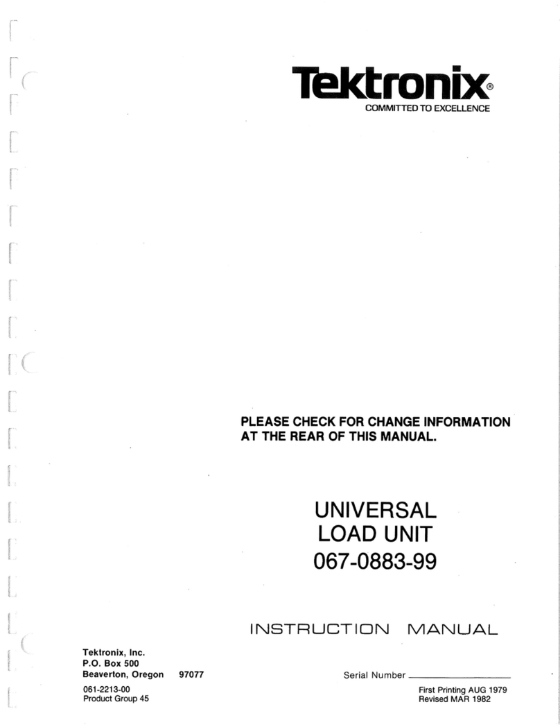 Tektronix 067-0883-99 User manual