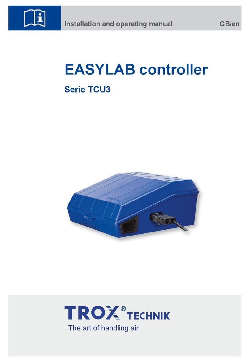 Trox EASYLAB TCU3 Series Installation and operating manual