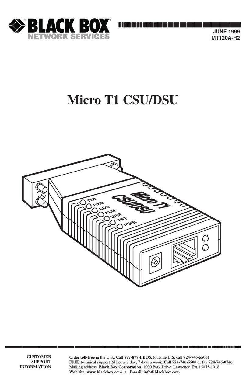 Black Box Micro T1 CSU User manual
