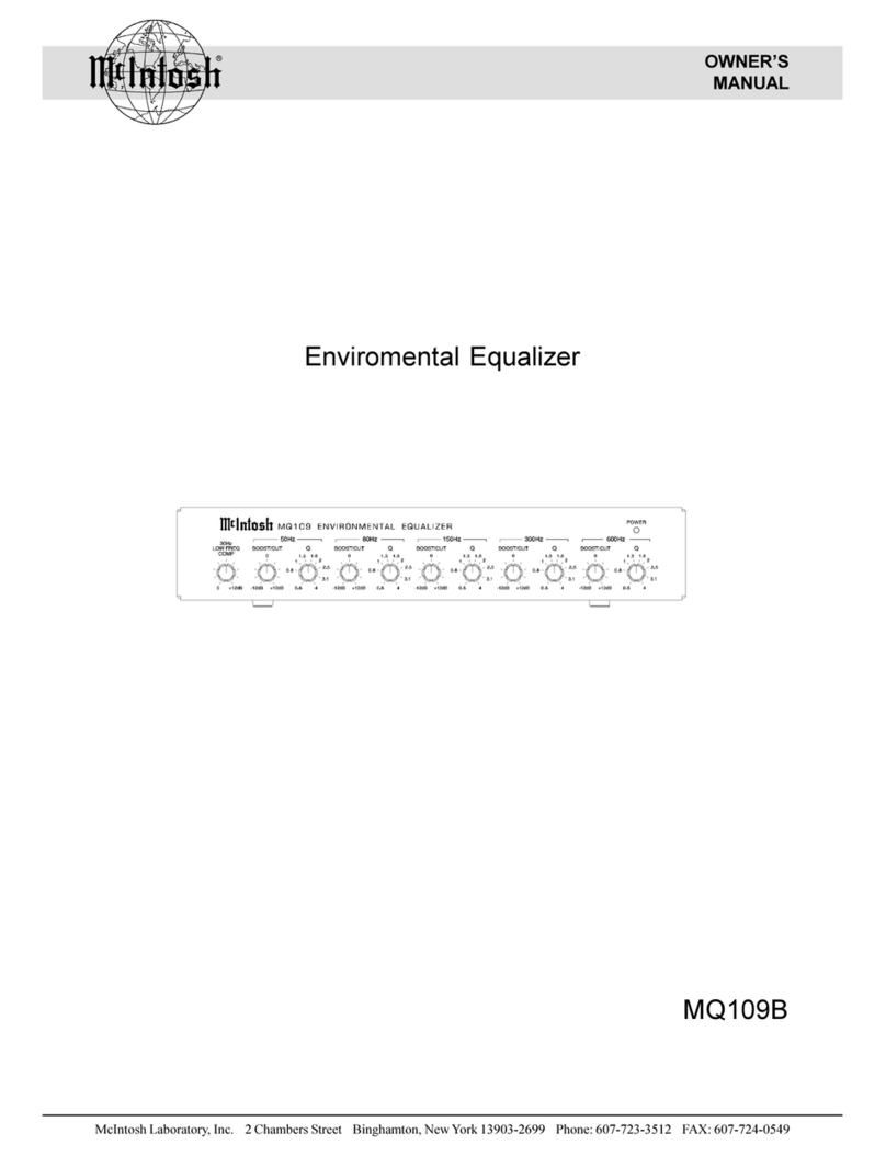 McIntosh MQ109B User manual