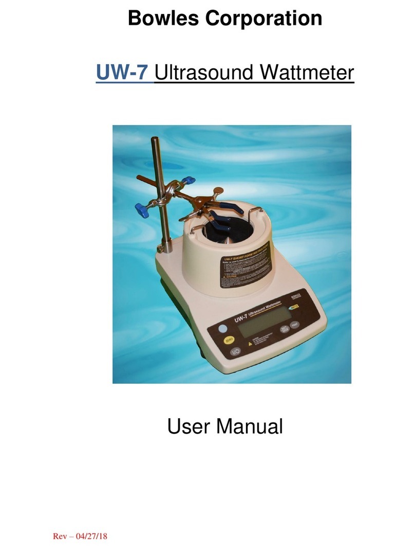 Bowles UW-7 User manual