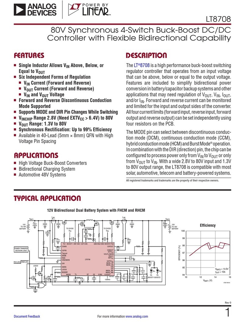 Linear Technology Analog Devices LT8708 User manual Linear Technology Analog Devices LT8708 User manual