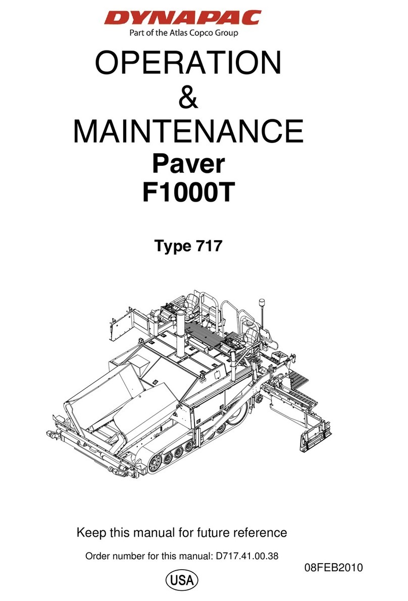 Dynapac F1000T Troubleshooting guide
