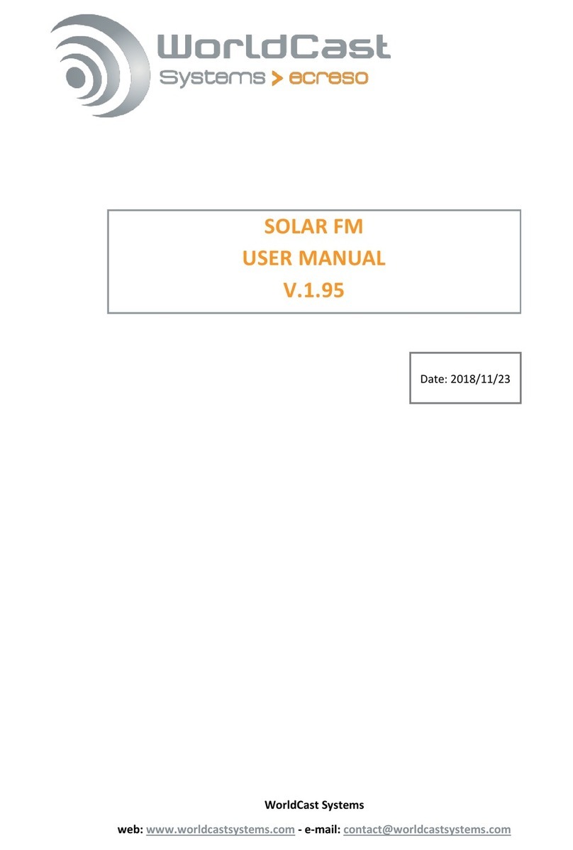 Worldcast Systems SOLAR FM user manual