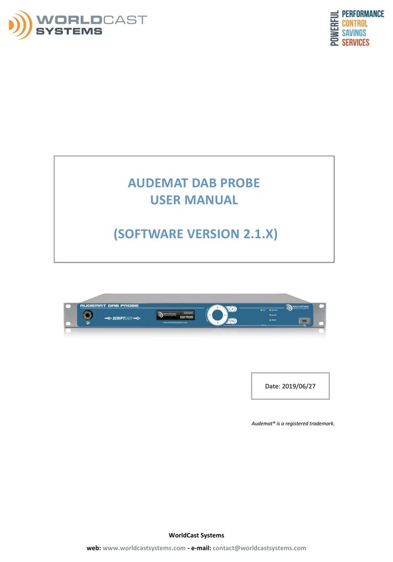 Worldcast Systems AUDEMAT DAB PROBE01 user manual