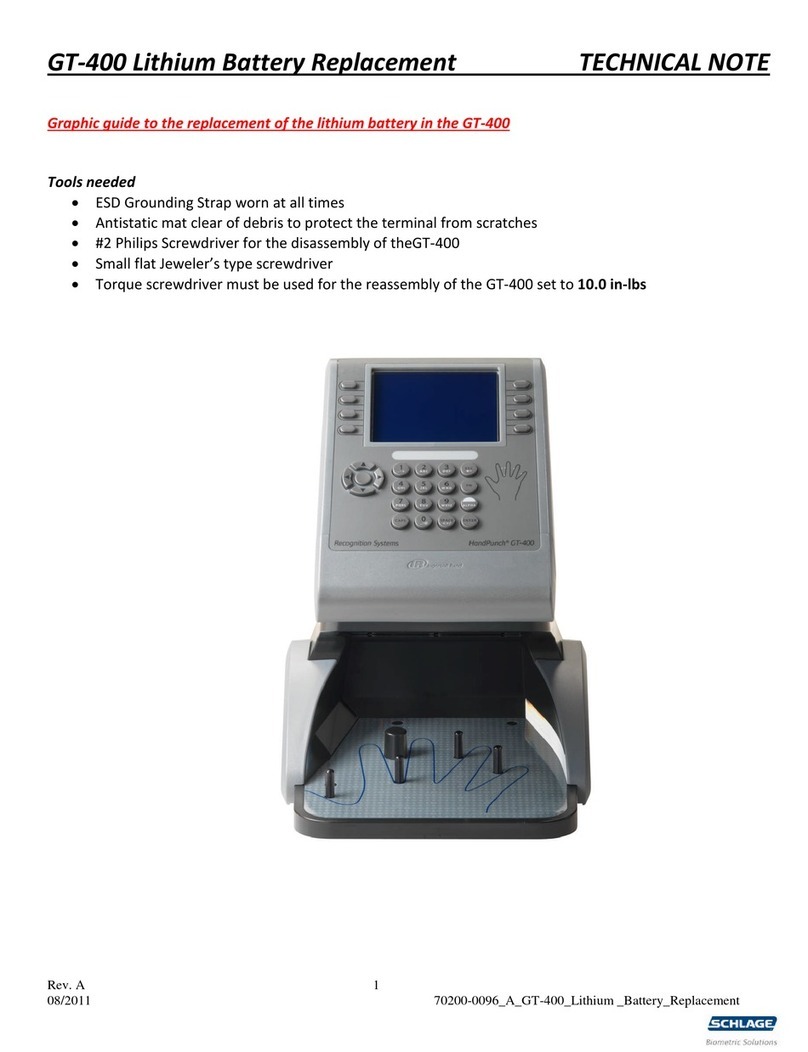 Schlage HandPunch GT-400 Technical note
