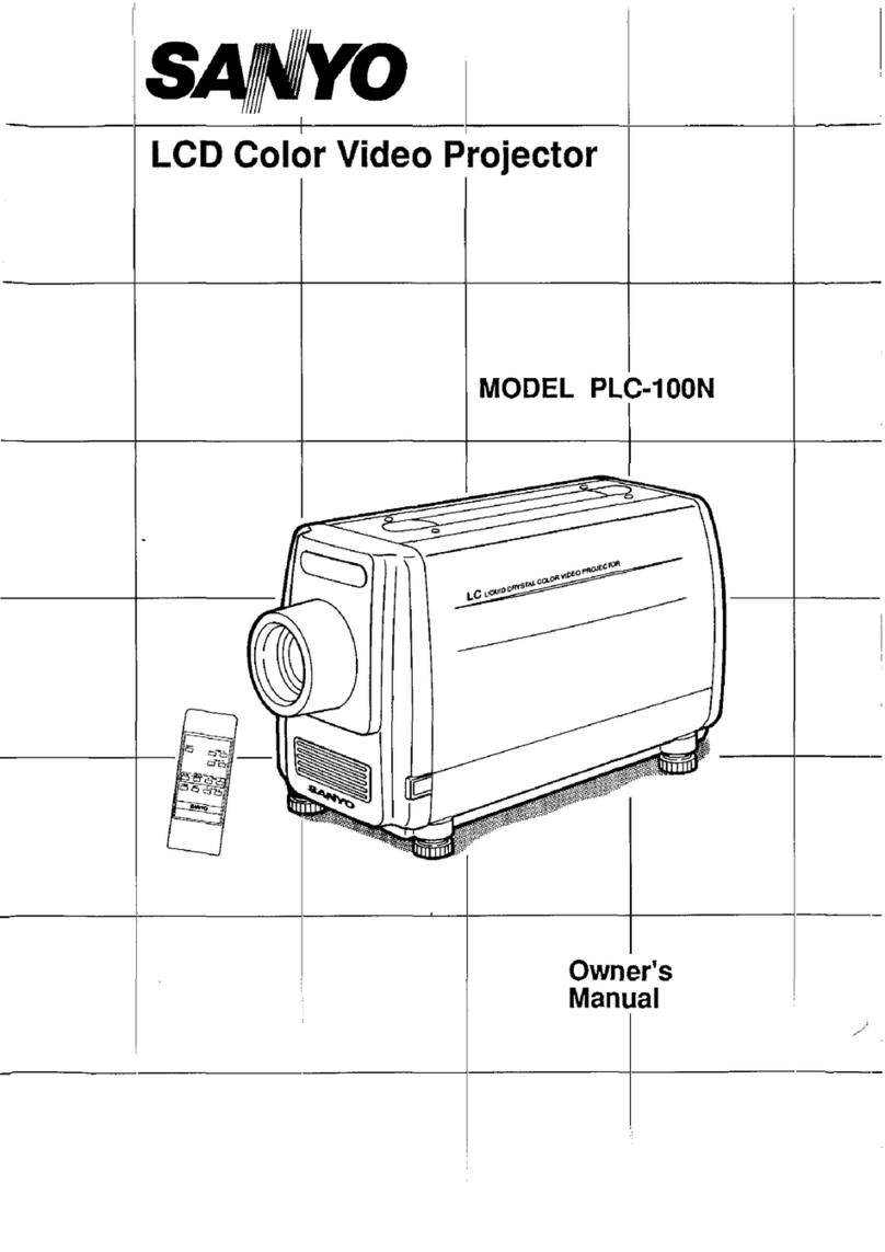 Sanyo PLC-100N owner's manual