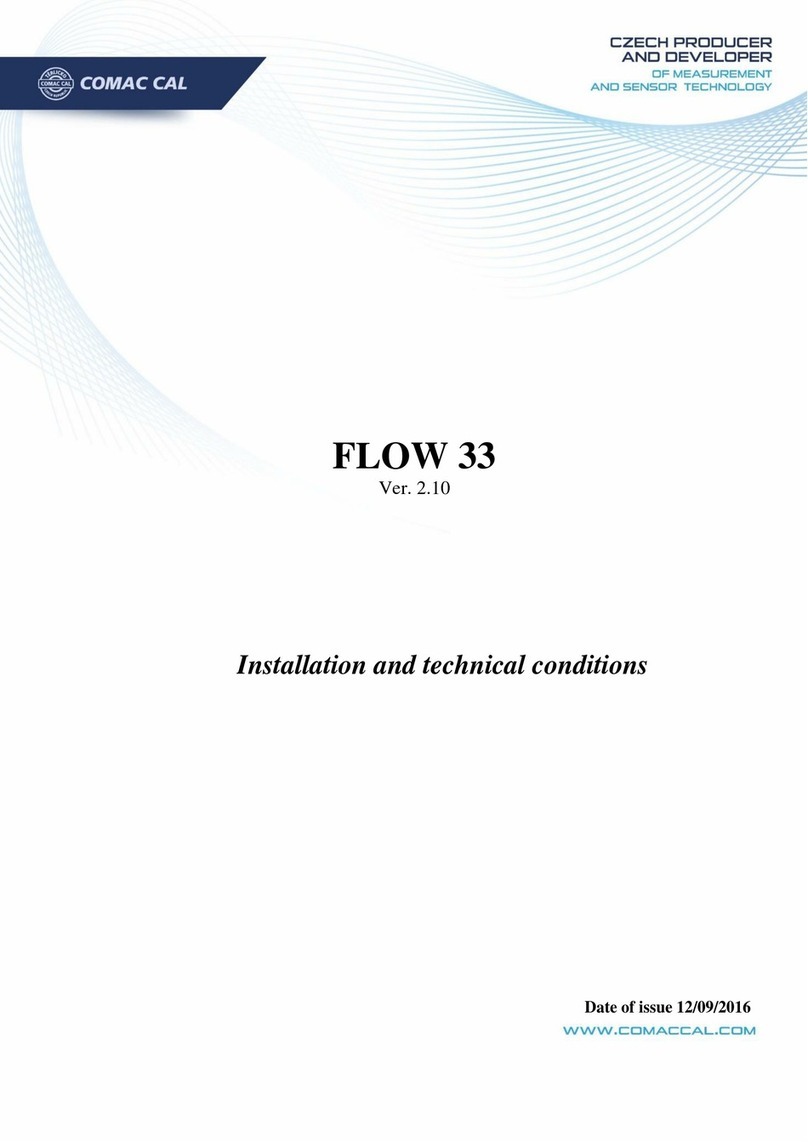 COMAC CAL FLOW 33 Use and care manual