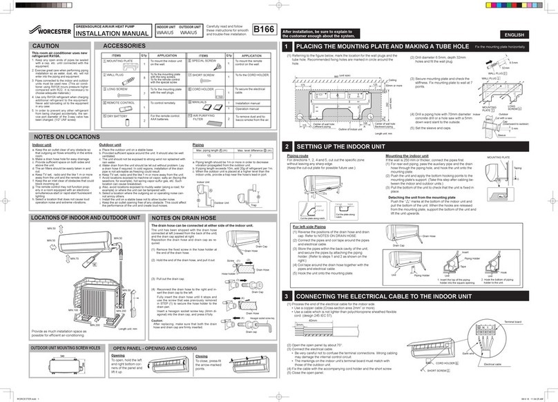 Worcester waaiu5 User manual Worcester waaiu5 User manual
